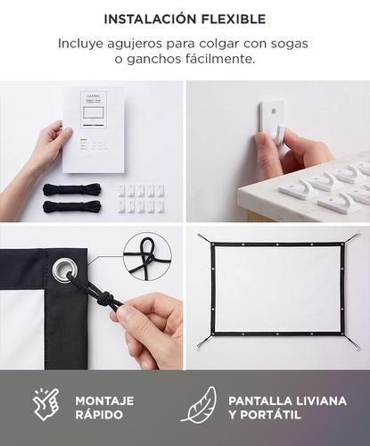 Pantalla Proyector Gadnic 120 Pulgadas Portátil Formato 169 - 4