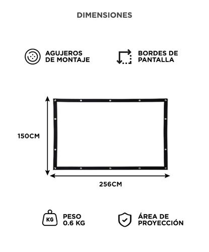 Pantalla Proyector Gadnic 120 Pulgadas Portátil Formato 169 - 5