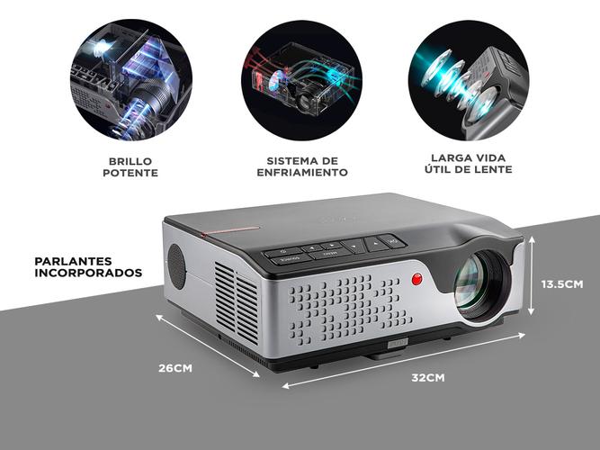 Proyector Gadnic Starpro WiFi 7000 Lúmenes HDMI x2 USB VGA - 5