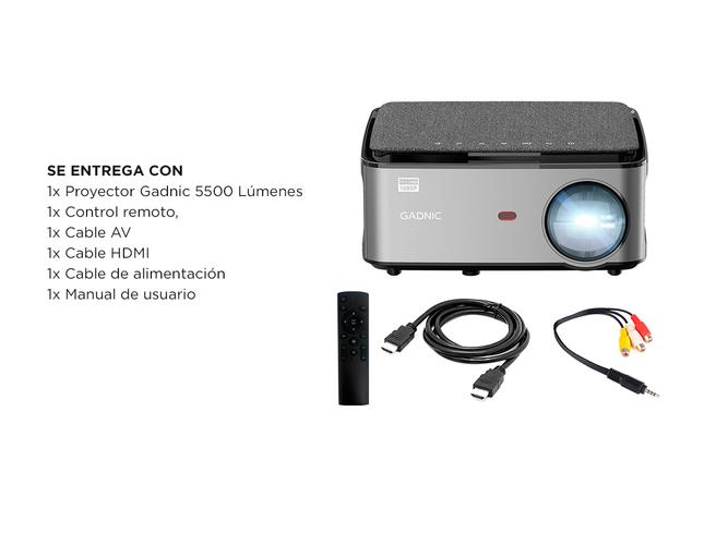 Proyector Gadnic 6000 Lúmenes WiFi Android Bluetooth Filtro HEPA HDMI x 2 USB x 2 - 6