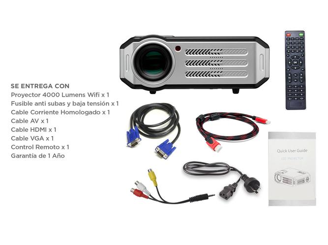Proyector Gadnic Highlight 4000 Lúmenes Android WiFi Bluetooth Sinto TV - 6