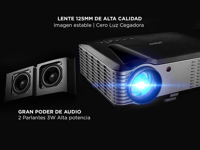 Proyector Gadnic Ultra View WiFi 6000 Lúmenes Android HDMI USB VGA - 5