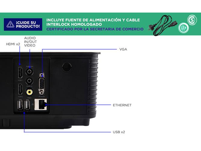 Proyector Gadnic Pro View Gold Edition 5000 Lúmenes Android WiFi Bluetooth - 4