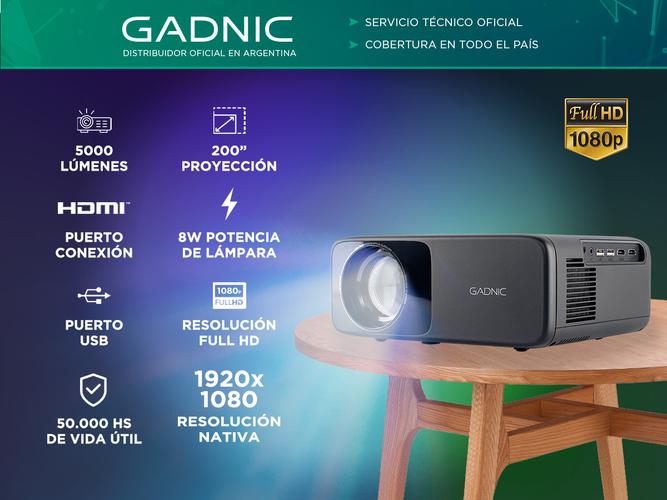 Proyector Gadnic 5000 Lumens Usb Hdmi - 1