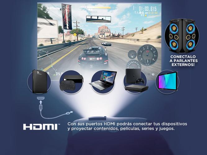 Proyector Gadnic 5000 Lumens Usb Hdmi - 3