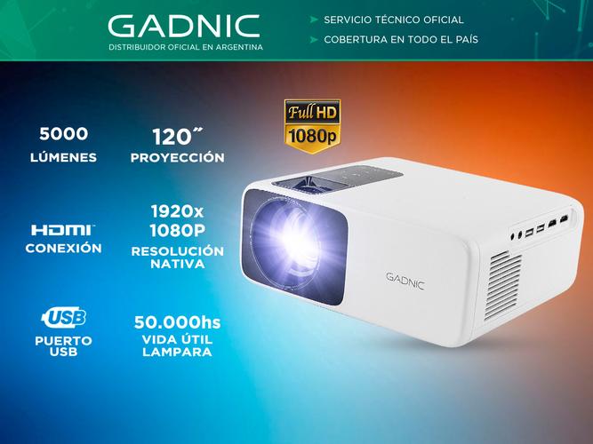 Proyector Gadnic 5000 Lumens Usb Hdmi Mirror  - 1