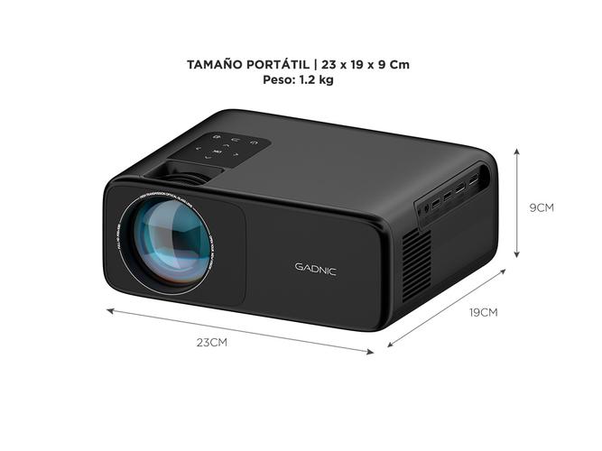 Proyector Gadnic 5000 Lumens Usb Hdmi Mirror  - 5