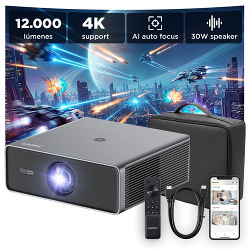 Proyector Gadnic C40 Inalámbrico 400 ANSI Dongle TV Auto Keystone  AutoFocus WiFi BT - 0