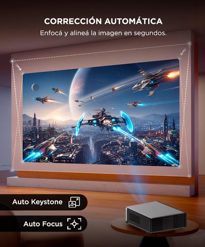Proyector Gadnic C40 Inalámbrico 400 ANSI Dongle TV Auto Keystone  AutoFocus WiFi BT - 2