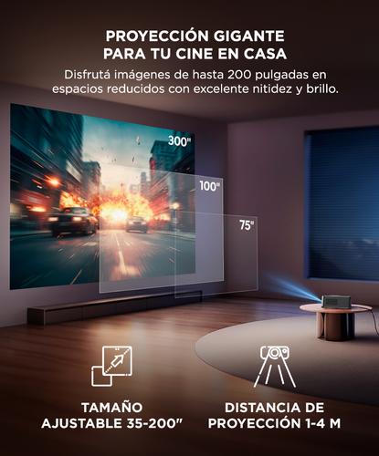 Proyector Gadnic C40 Inalámbrico 400 ANSI Dongle TV Auto Keystone  AutoFocus WiFi BT - 3