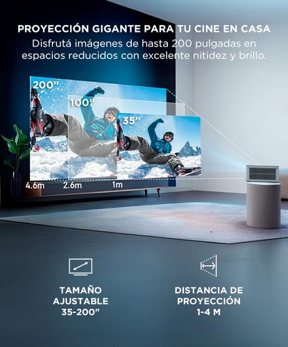 Proyector Gadnic C45 4K 12000 Lúmenes Android TV AutoFocus AutoKeystone Bolso Transportador HDMI 15mts - 3