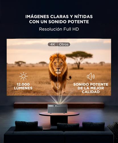 Proyector Gadnic C45 FHD 12000 Lúmenes Android TV AutoFocus AutoKeystone Bolso Transportador Cable HDMI - 5