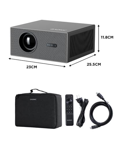 Proyector Gadnic C45 FHD 12000 Lúmenes Android TV AutoFocus AutoKeystone Bolso Transportador Cable HDMI - 6