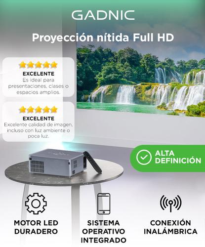 Proyector Gadnic Full HD 1080p LED 8000 Lúmenes WiFi Bluetooth - 1