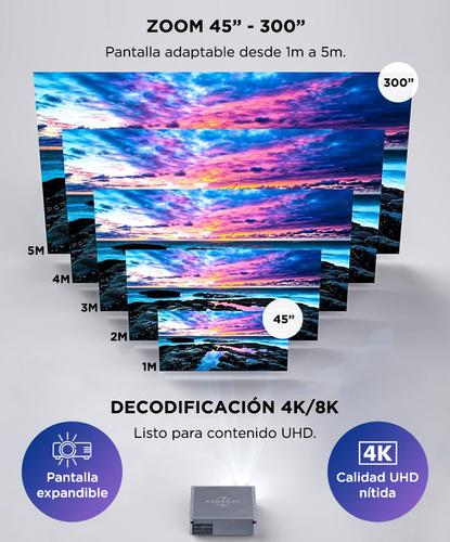 Proyector Gadnic Full HD 1080p LED 8000 Lúmenes WiFi Bluetooth - 2