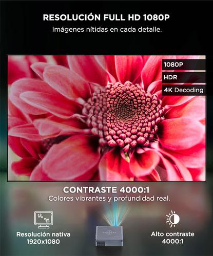 Proyector Gadnic Full HD 1080p LED 8000 Lúmenes WiFi Bluetooth - 4