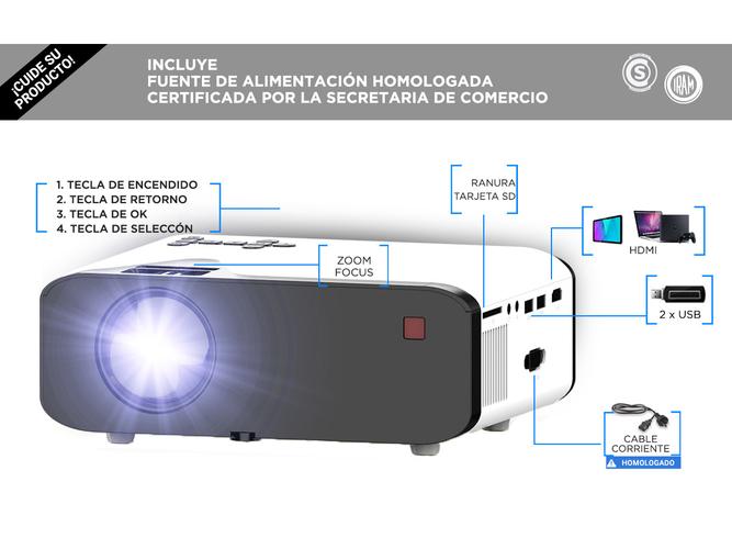 Proyector Gadnic Mini Portátil 4k - 2