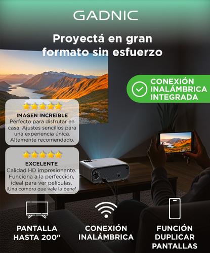 Proyector Full Hd WiFi Gadnic 5500 Lúmenes Portátil - 1