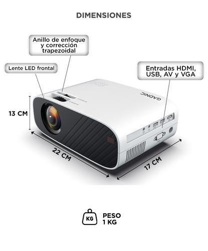 Proyector Full Hd WiFi Gadnic 5500 Lúmenes Portátil - 5