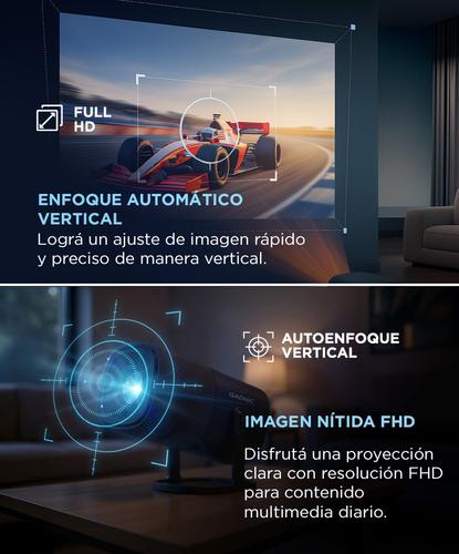 Proyector Gadnic Portátil FHD Android TV Screen Miroring 9000 lumenes - 3