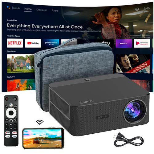 Proyector Gadnic 4K WiFi Bt 700 ANSI Google TV Auto Focus Auto Ajuste - 0