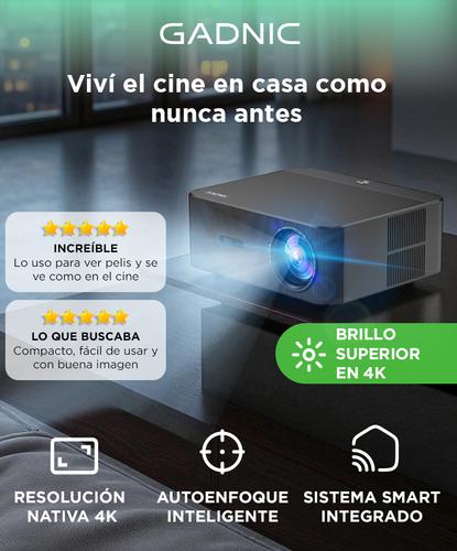 Proyector Gadnic 4K WiFi Bt 700 ANSI Google TV Auto Focus Auto Ajuste - 1