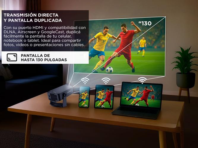 Proyector Gadnic Conexión Inalámbrica Portatil  9500lm HM-400 Pro - 2