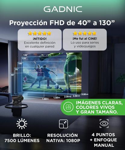 Proyector Gadnic Conexión Inalámbrica Portatil  9500lm HM-400 Pro - 1
