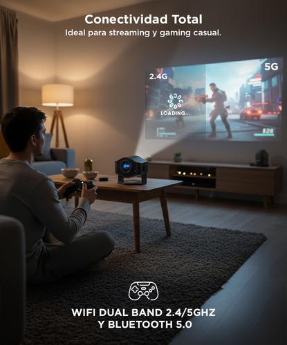 Proyector Gadnic Conexión Inalámbrica Portatil  9500lm HM-400 Pro Usado - 2