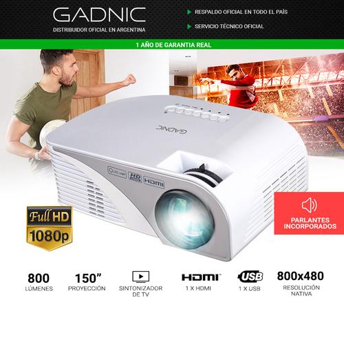 Mini Proyector Gadnic Optimus 800 Lúmenes Portátil HDMI VGA Sinto Tv - 1