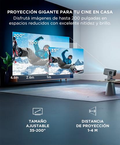 Proyector Gadnic 4K 10.000 Lúmenes AutoFocus AutoKeystone Android 12 Cable HDMI 1.5mts - 3