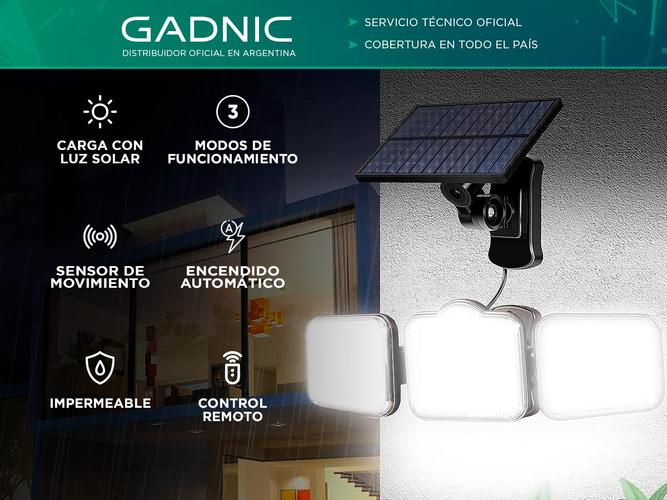 Reflector Solar Luz Led Gadnic 3 Paneles Ultra Potentes - 1