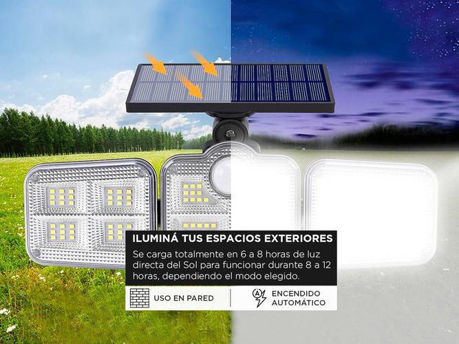 Reflector Solar Luz Led Gadnic 3 Paneles Ultra Potentes - 3