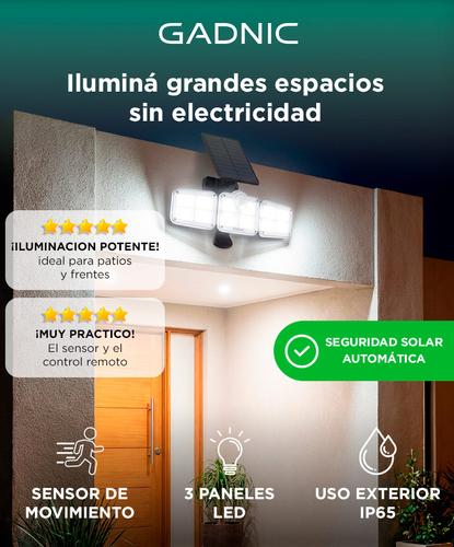 Reflector Solar Luz Led Gadnic 3 Paneles Ultra Potentes - 1