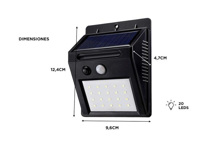 Luz Solar Led Para Exterior Gadnic DLDS12 Sensor de Movimiento - 5