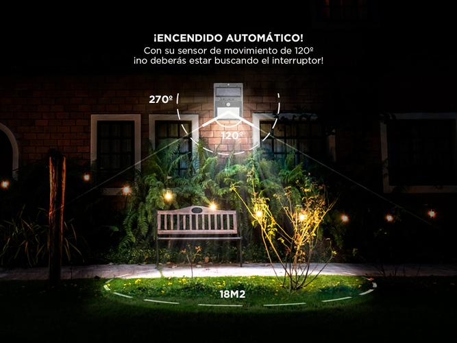 Luz LED Solar Para Exteriores Gadnic DLDS13 Impermeable IP65 - 2