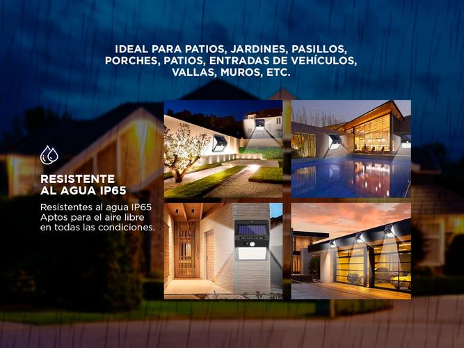 Luz LED Solar Para Exteriores Gadnic DLDS13 Impermeable IP65 - 4
