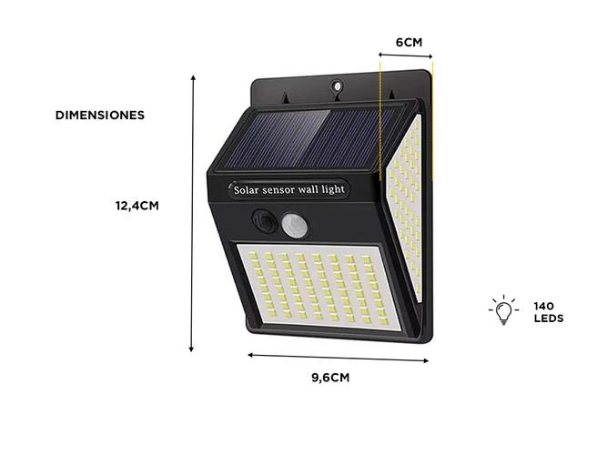 Luz LED Solar Para Exteriores Gadnic DLDS13 Impermeable IP65 - 5