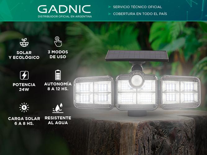 Reflector Led Solar 122 Gadnic DLDS14 Luz Fría + Control Remoto - 1