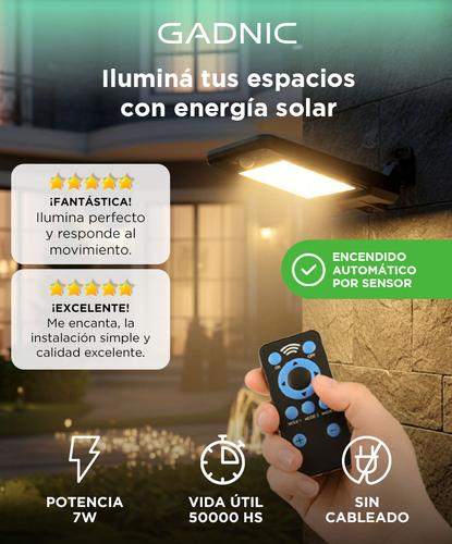 Reflector Led Solar Gadnic de Pared Con Sensor  - 1