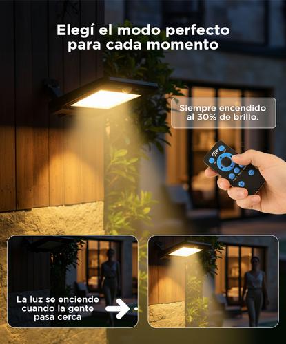 Reflector Led Solar Gadnic de Pared Con Sensor  - 3