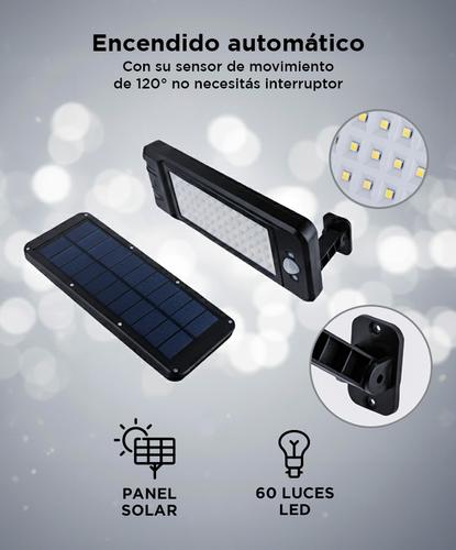 Reflector Led Solar Gadnic de Pared Con Sensor  - 4