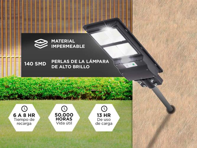 Reflector Solar Led 100w Gadnic S-LIGHT8 Con Sensor de Movimiento Para Exterior - 2