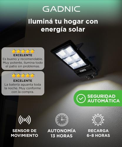 Reflector Solar Led 200W Gadnic S-LIGHT9 Sensor De Movimiento Exterior - 1