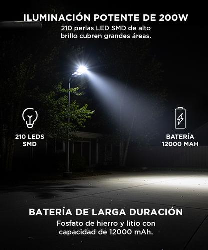 Reflector Solar Led 200W Gadnic S-LIGHT9 Sensor De Movimiento Exterior - 2