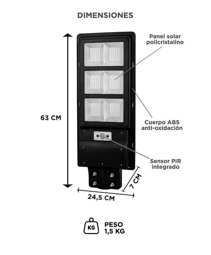 Reflector Solar Led 200W Gadnic S-LIGHT9 Sensor De Movimiento Exterior - 5
