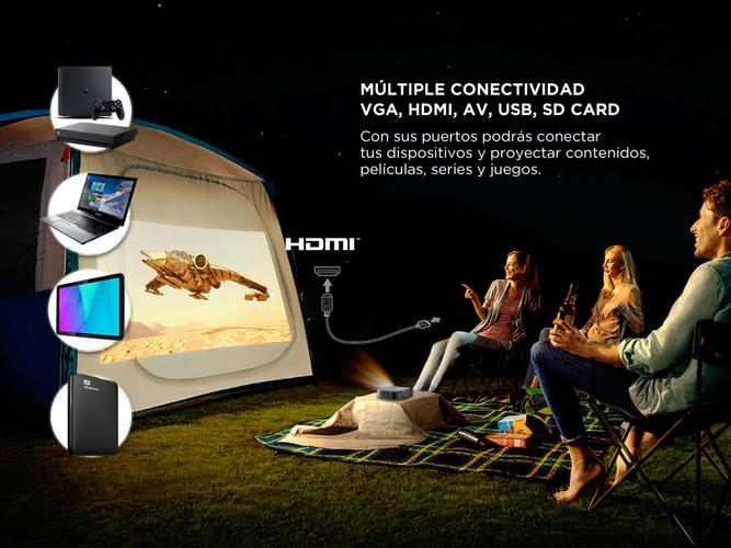 Proyector Led X View Full Hd 1080p 1000 Lumens Hasta 120 pulgadas - 3
