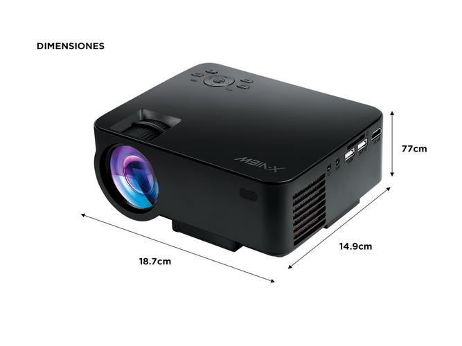 Proyector Led X View Full Hd 1080p 1000 Lumens Hasta 120 pulgadas - 5