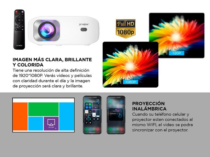 Proyector X-View Smart PJX500 Pro Bluetooth Wifi - 3