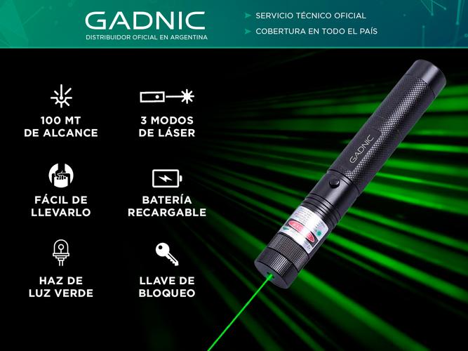 Puntero Láser Gadnic P-LASER 3 Modos Inalámbrico - 1